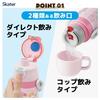 Skater Children's Stainless Steel Water Bottle 2way Direct Drinking 470ml Wandafuru PreCure Cup Drinking 430ml Child-Friendly Lightweight Type Girls T