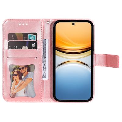 For Vivo Y300 Pro 5G Case Floral Pattern PU Leather Wallet Stand Phone Cover