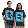 Ninja Kidz Hip Hop Short Sleeve T-Shirts Washed Tops Tees Streetwear T Shirt Harajuku for Men Women
