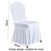 Pure Color Pleated Skirted Chair Cover Full Wrap Removable Seat Cover Dustproof Washable Elastic Chair Cover