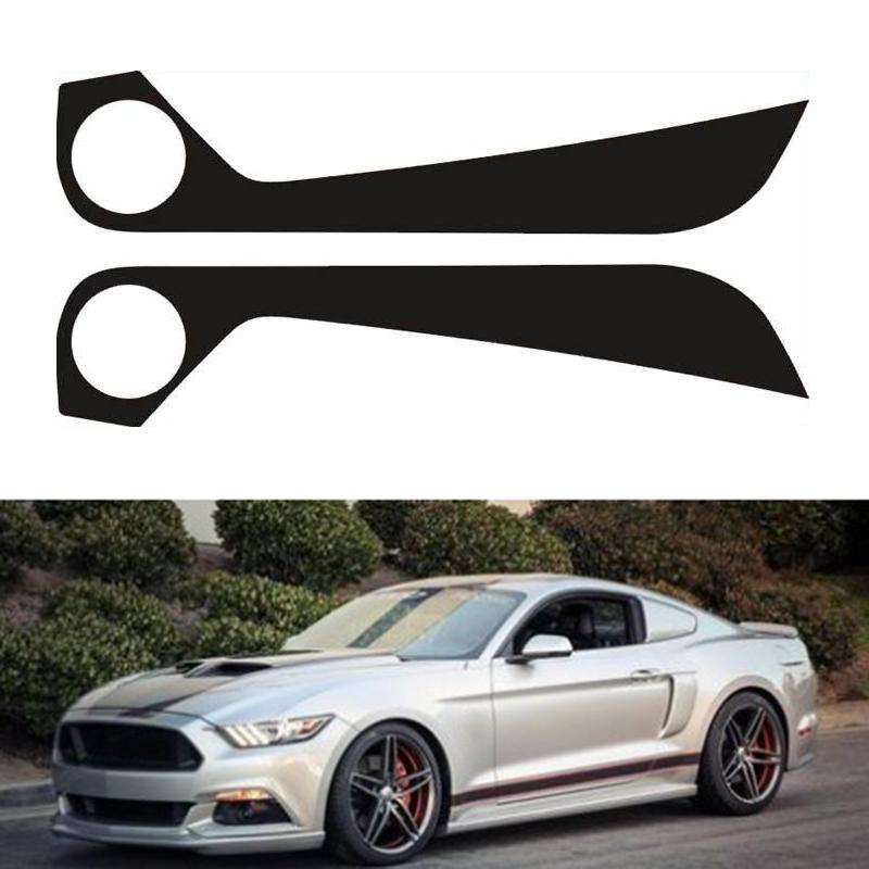 Carbon Fiber Door Anti-Kick Pad Sticker for Ford Mustang 2015-2023 Interior Protector Film