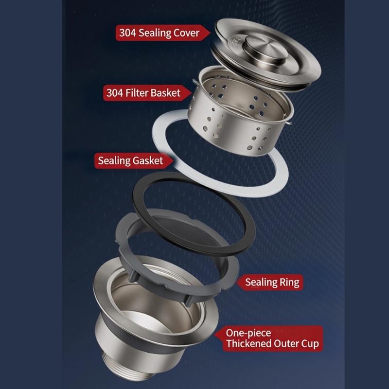 Kitchen Sink Drain Pipe With Anti Odor Side Outlet Interchangeable Waste Water Pipe for Kitchen Sink, Washing Machine