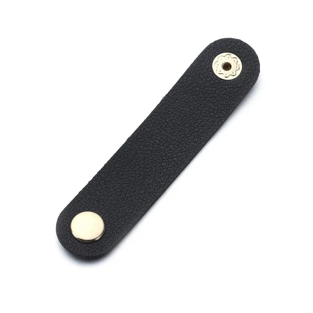 1Pcs Leather Cable Winder Wire Ties Cord Organizer Cable Strap Tie Wrap Cord Management Holder Keeper Earphone Wrap