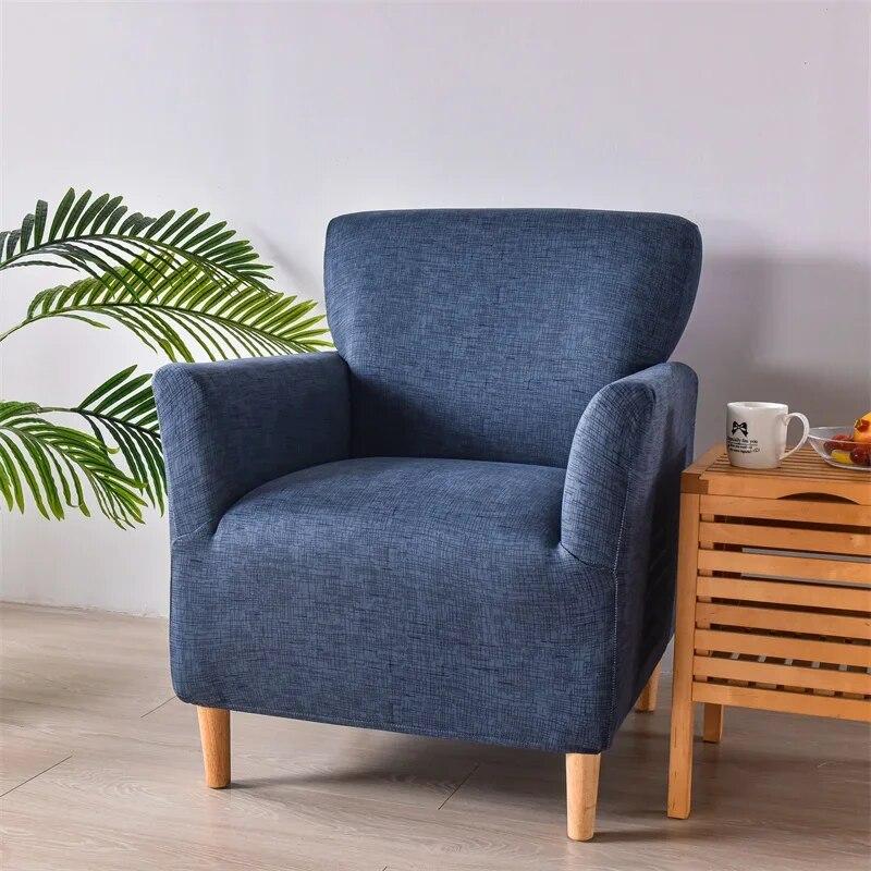 Floral Elastic Tub Chair Cover Stretch Club Armchair Covers Single Slipcovers Adjustable Couch Covers for Study Bar Counter Home