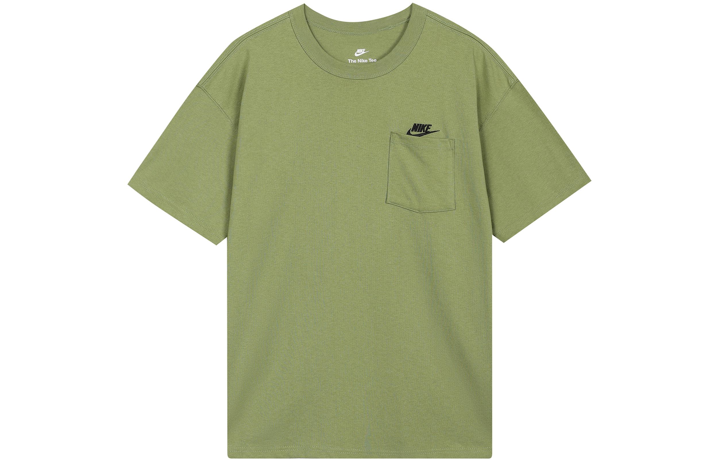Nike T Shirts Men s Green Crew Neck Moderate Straight Fit DQ9296-334 XL