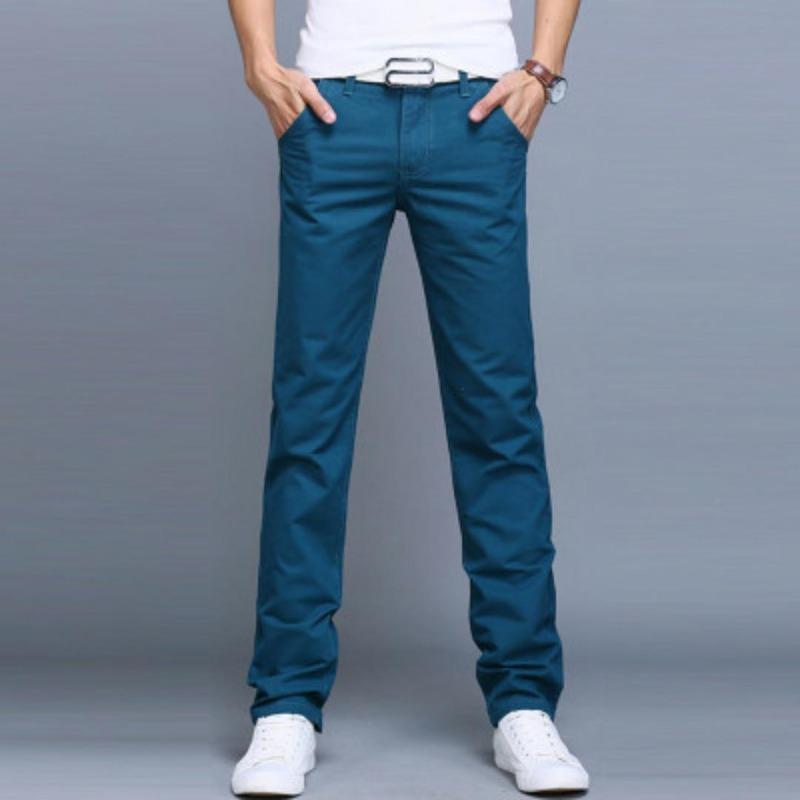 

Summer Casual Pants Men Cotton Slim Fit Chinos Fashion Male Clothing Plus Size Trousers Cargo Pants Streetwear 27