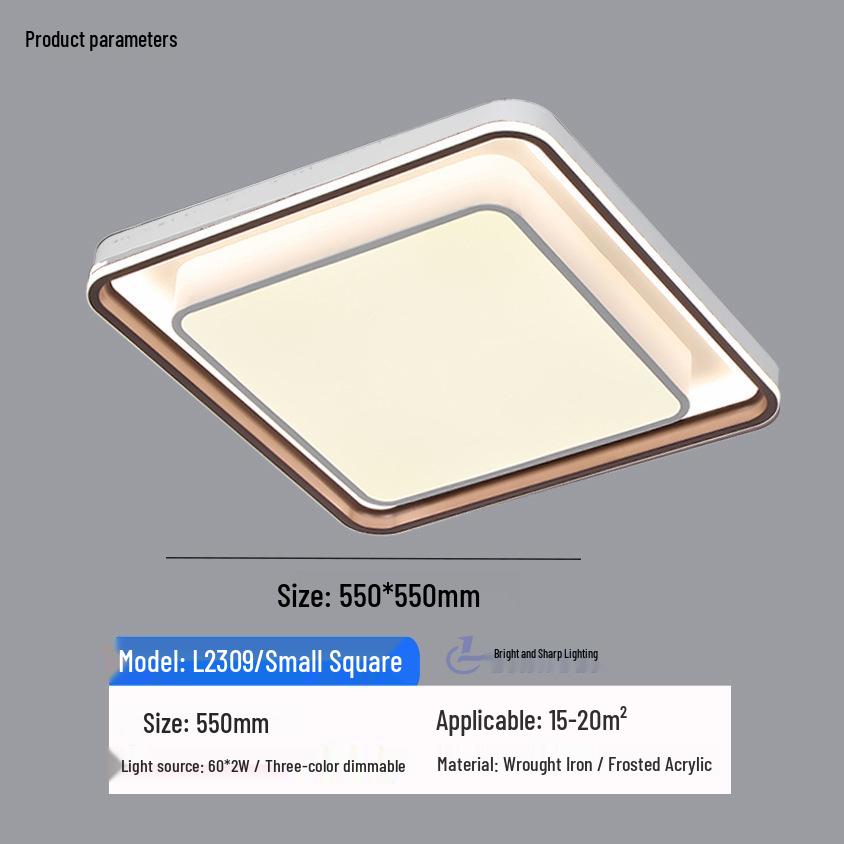 Smart Rectangular Ceiling Light for Living Room & Bedroom with Offline Voice Dimming