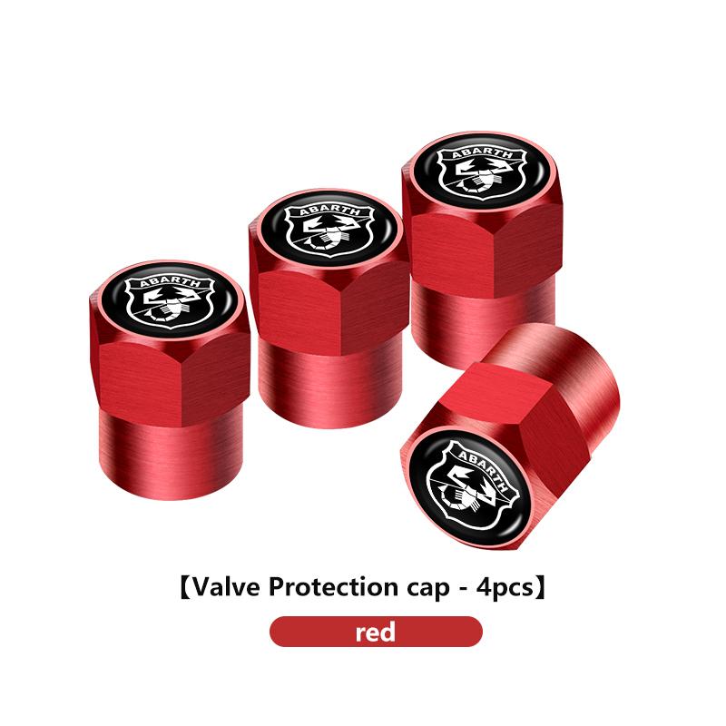 

4Pcs Aluminum Car Wheel Valve Protection Cap Tyre Dust Cover For Abarth FIAT 500 Tipo FR Panda Argo Freemont Bravo Punto