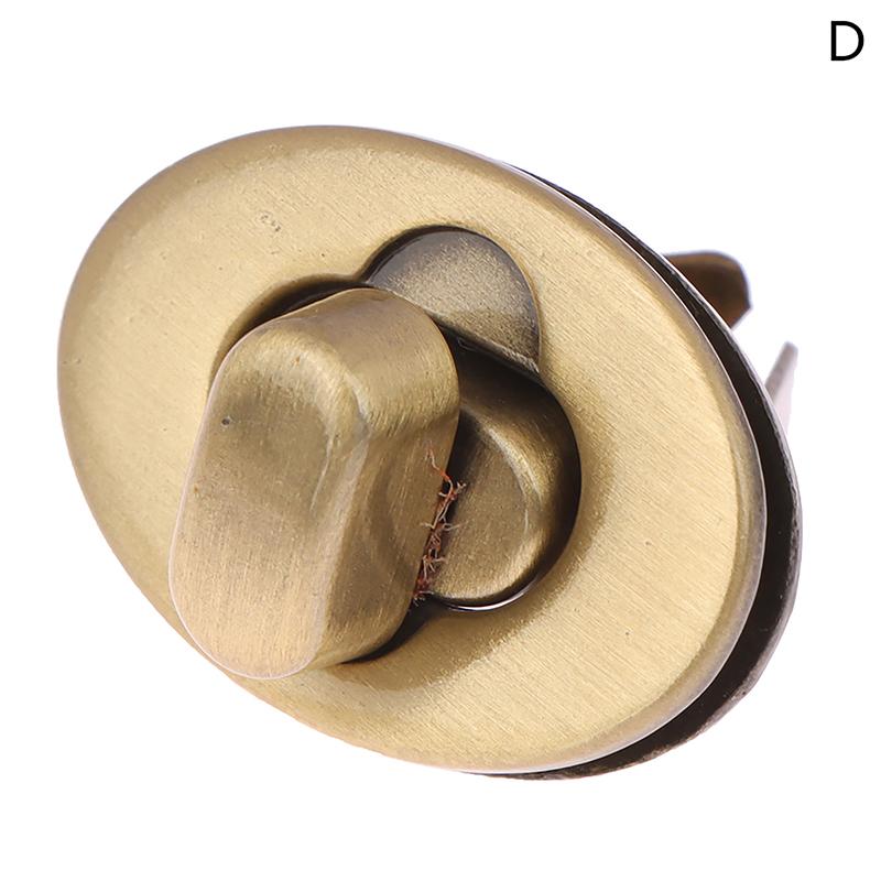1Pc Metal Oval Twist Lock Durable Clasp Turn Lock For Diy Handbag Bag Purse Luggage Hardware Closure Bag Parts Accessories