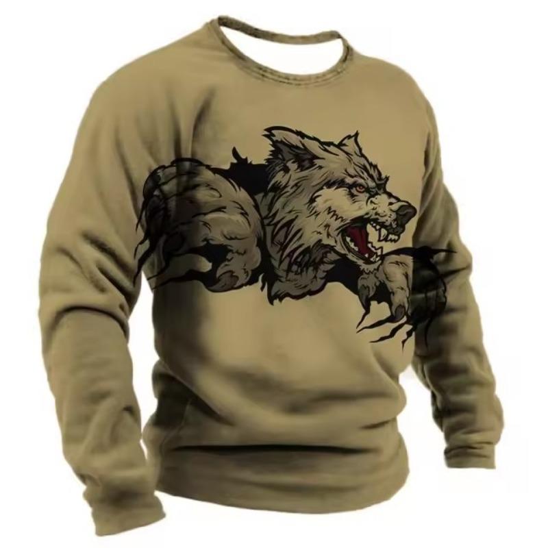 Мужские толстовки с капюшоном весна-осень толстовки с 3D-принтом в виде животных модная — фото 6