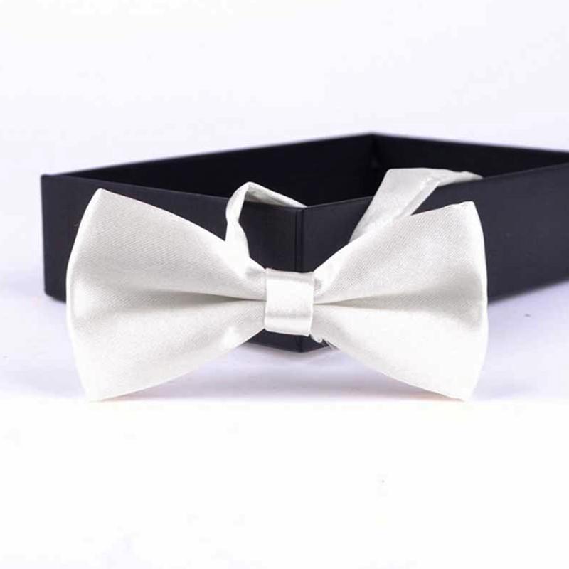 1Pc Children Formal Bow Tie Solid Color Baby Toddler Fashion Polyester Boys Wedding Classical Bowties