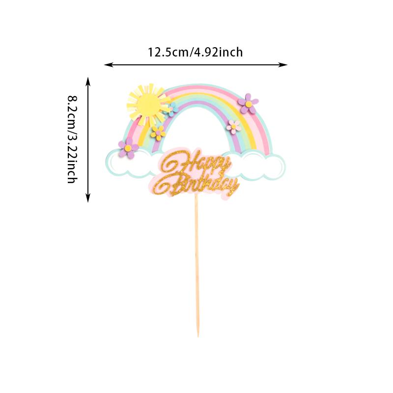 

Rainbow Birthday Cake Topper for Kids 1st Birthday Party Decorations Rainbow Sun Cake Decor First Birthday Rainbow Cake Topper
