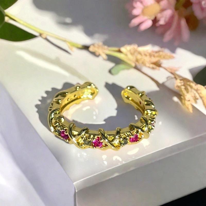 [Ocean World] Blue Fish Conch Enamel Oil Drop Y2K Zir*****Pen Ring Personality Niche Ring Female