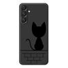 For Samsung Galaxy A16 5G/4G Case Black Cat on the Wall Pattern Printing Straight Edge TPU Phone Back Cover