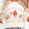 Comfort Colors Christmas Cocktail Club Shirt and Kids Tshirt: Evergreen Bartender Tee