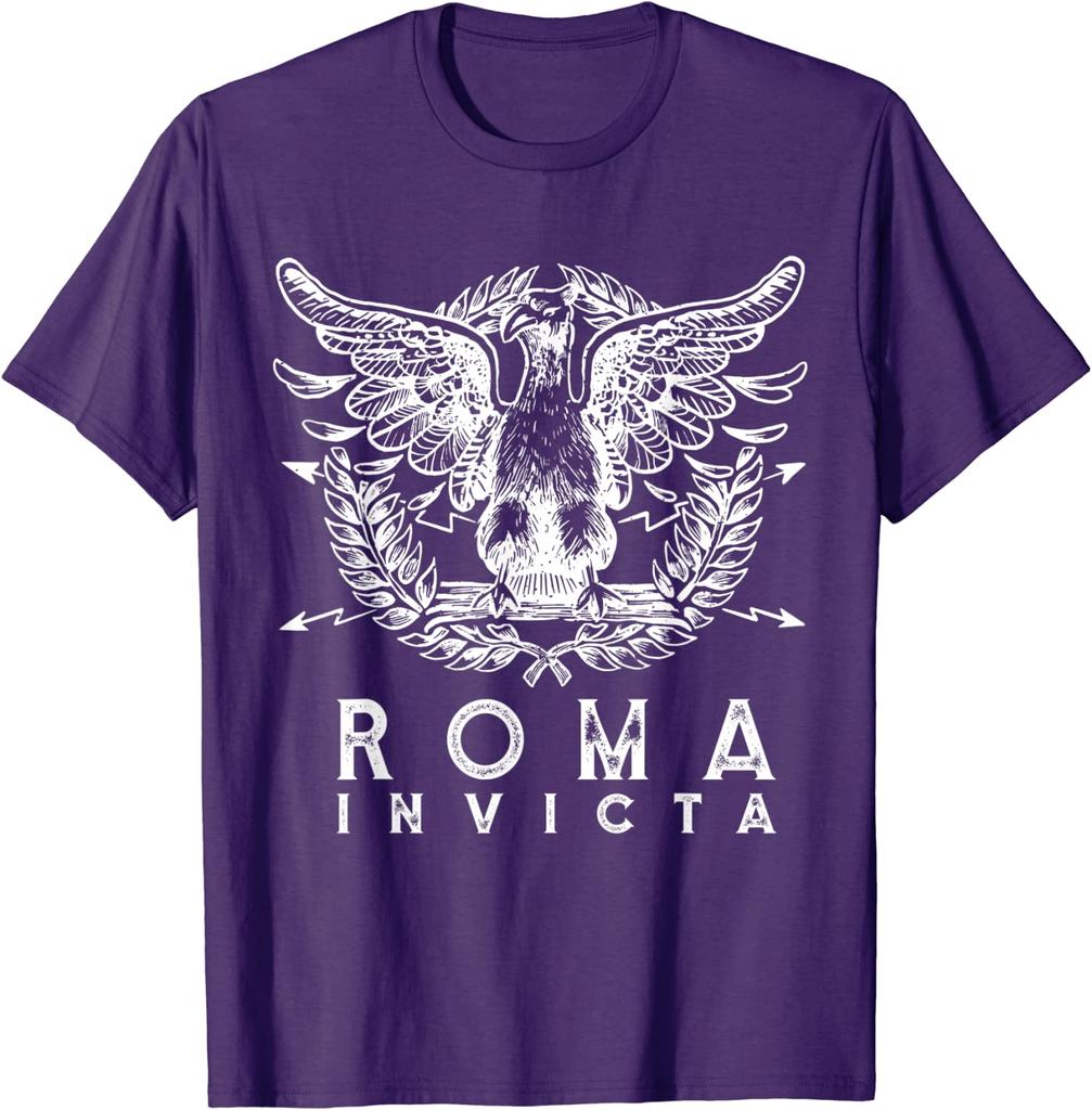 Roma Invicta RoUnisex Empire SPOR Ancient Rome Unisex TShirt Short Sleeve Casual 100 Cotton ONeck Summer Shirt