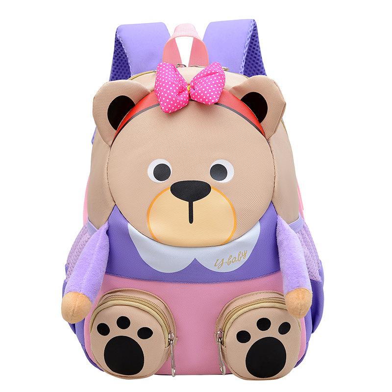 Schoolbag Children's Backpack Cartoon Cute Bear Kindergarten School Bag Children's Backpack Boys and Girls Babies Going Out Snack Bag