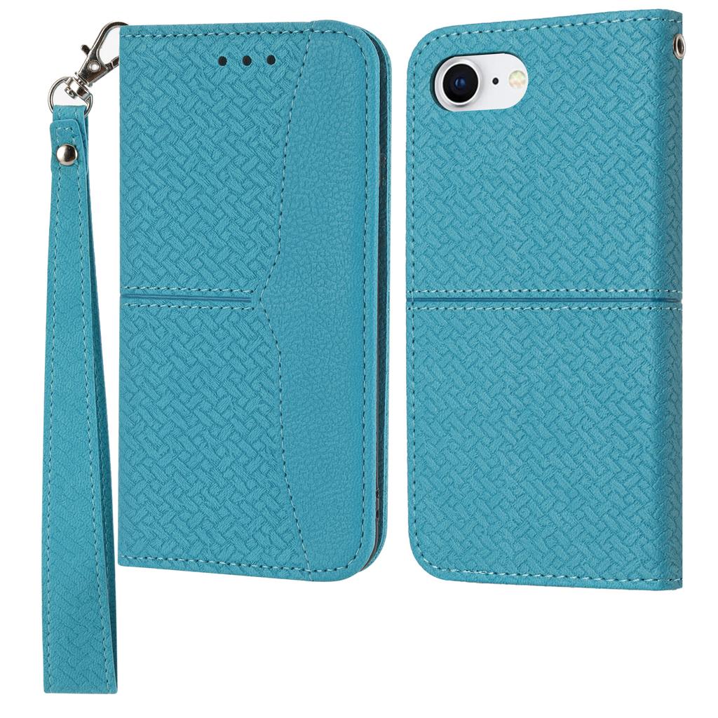 For iPhone 16e Case Woven Texture PU Leather Wallet Phone Cover