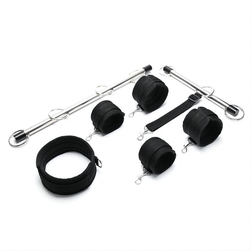 Adult Fun Sm Iron Pipe Double-pole Suit Couples Flirting Sex Alternative Hand and Neck Tied Props