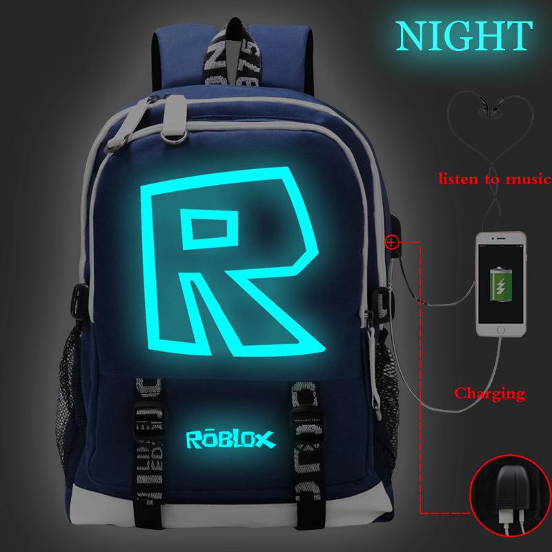 Game Merchandise Luminous Backpack Usb Interface Multi-Function Large Capacity Leisure Travel Bag