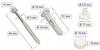 Toilet Bowl Mounting Pins - White Set