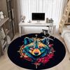 1 Stück Wolfsgeist Büro Runder Teppich, Unter Bürostühlen Schlafzimmer Wohnzimmer Heimdekoration, Raumdeko