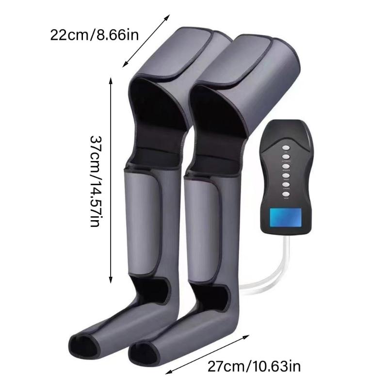 Leg Massager with Air Compression Foot Calf Thigh Knee Massager Easy to Use Leg and Foot Massager for Swollen Legs