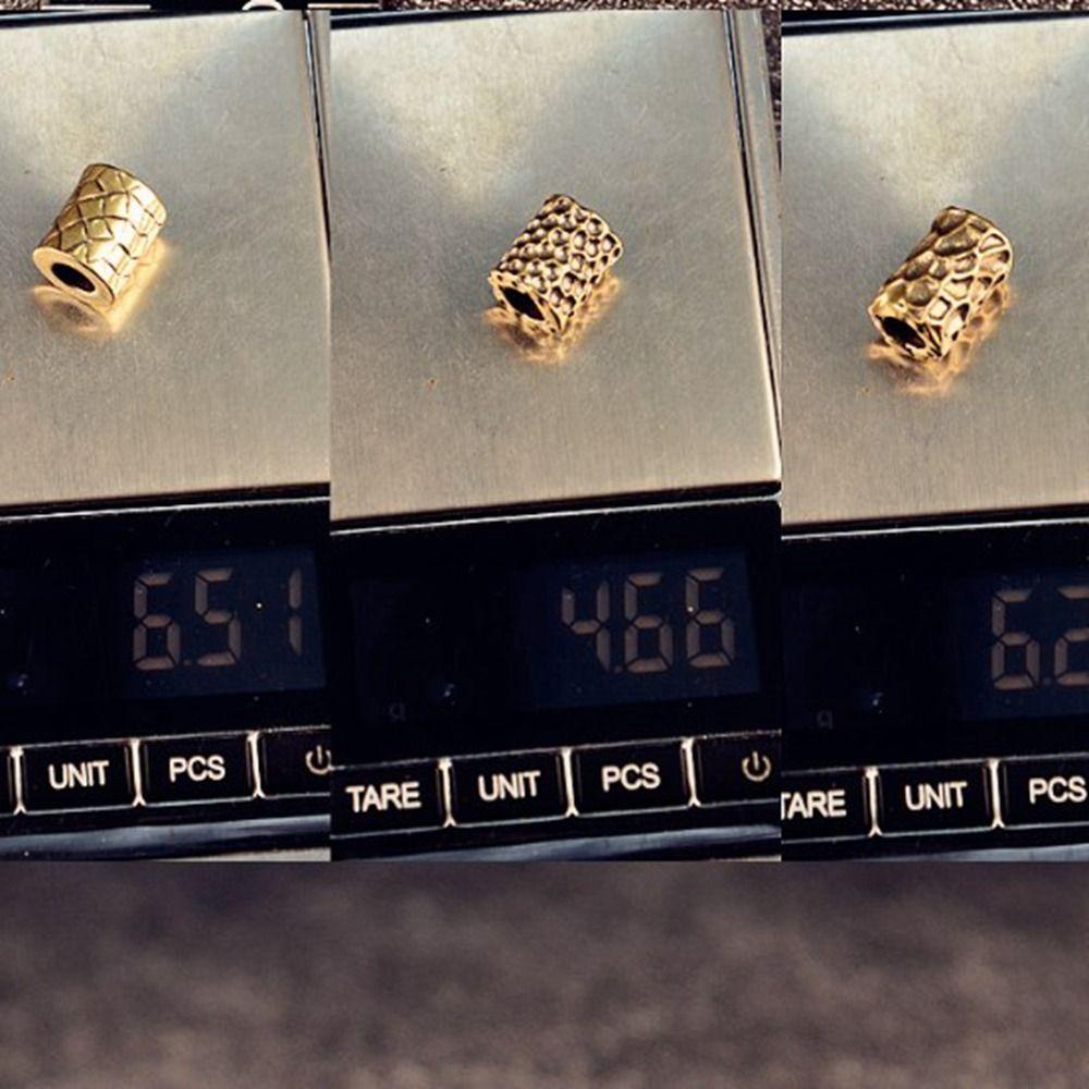 Charms Cylindrical Ring Retro Bead Handmade Paracord Bead  EDC Outdoor Tool
