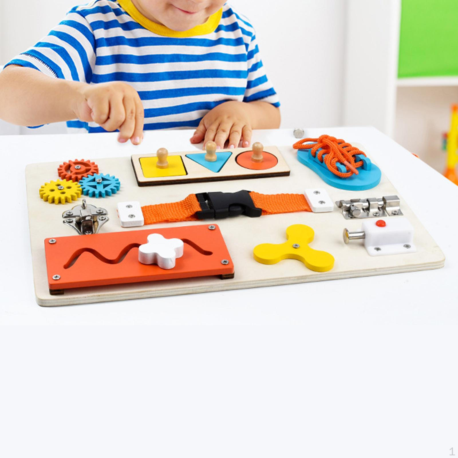 

Busy Board for Kids Ages 4-8 Travel Toy Educational Practical Fine Motor Skills