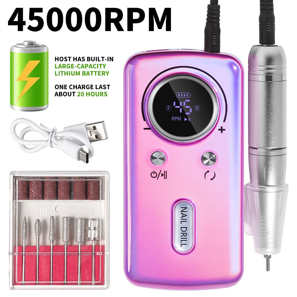 1Pc New Rechargeable Nail Polisher Electric Nail Remover Nail Polisher Portable Nail Polisher Special for Nail Salons