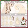 6/12/24/36 Unfinished wooden cut-outs, festive Christmas dwarf wooden decorations suitable for DIY crafts and painting