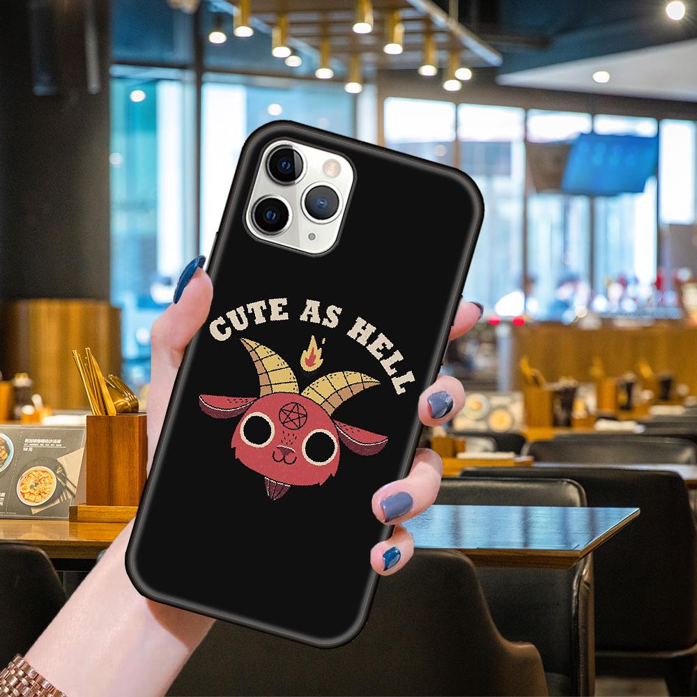 Pouzdro na telefon Apple IPhone 13 12 11 Mini Pro MAX SE X XS XR 8 7 6 S Plus Černý kryt Hoesjes Art Prime Soft Goth Skeleton