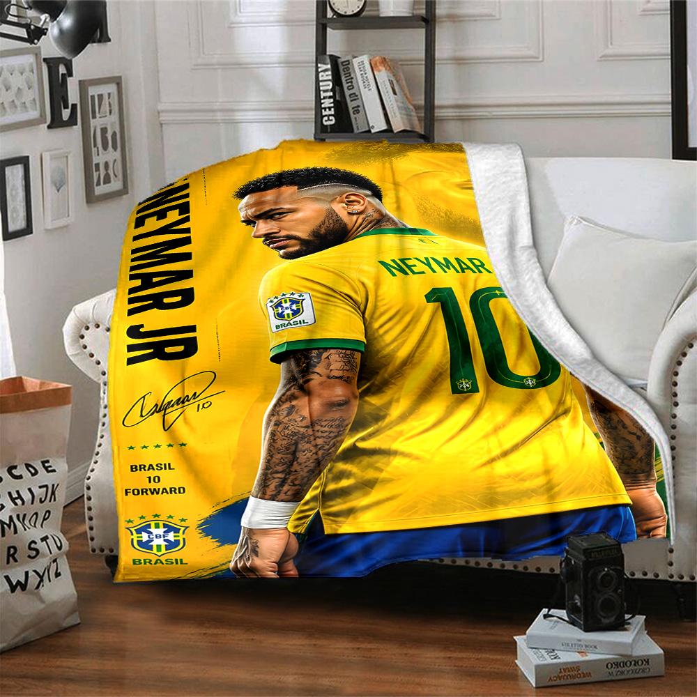 1pc Neymar7 Blanket, Gift, for Men and Women, Soft Blanket, Good for Sofa Bed Couch Travel, Lightweight Flannel Blanket