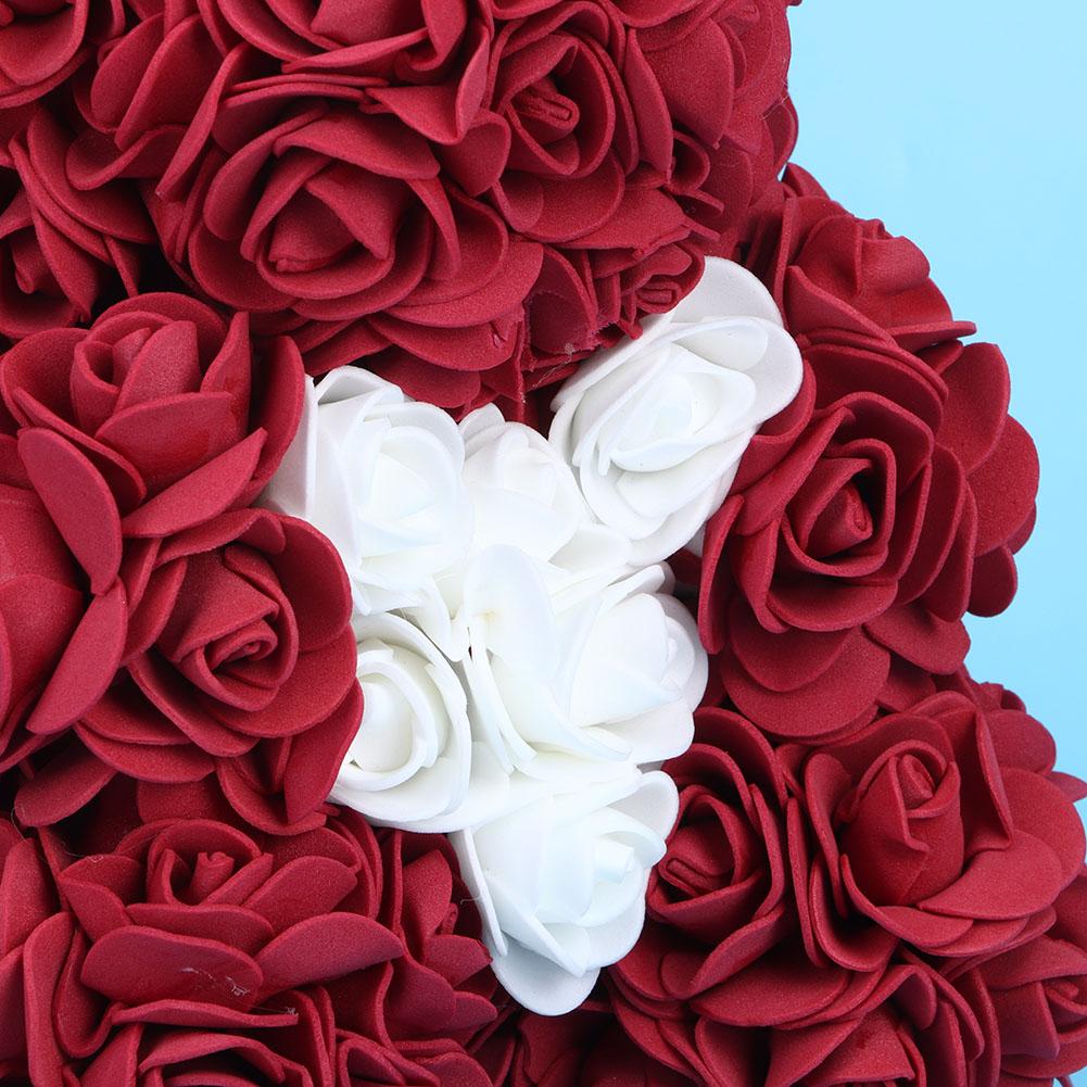 Beautiful Unique Bear Shape Simulation Flower Artificial Rose Decor Gift for Valentine"s DayDark