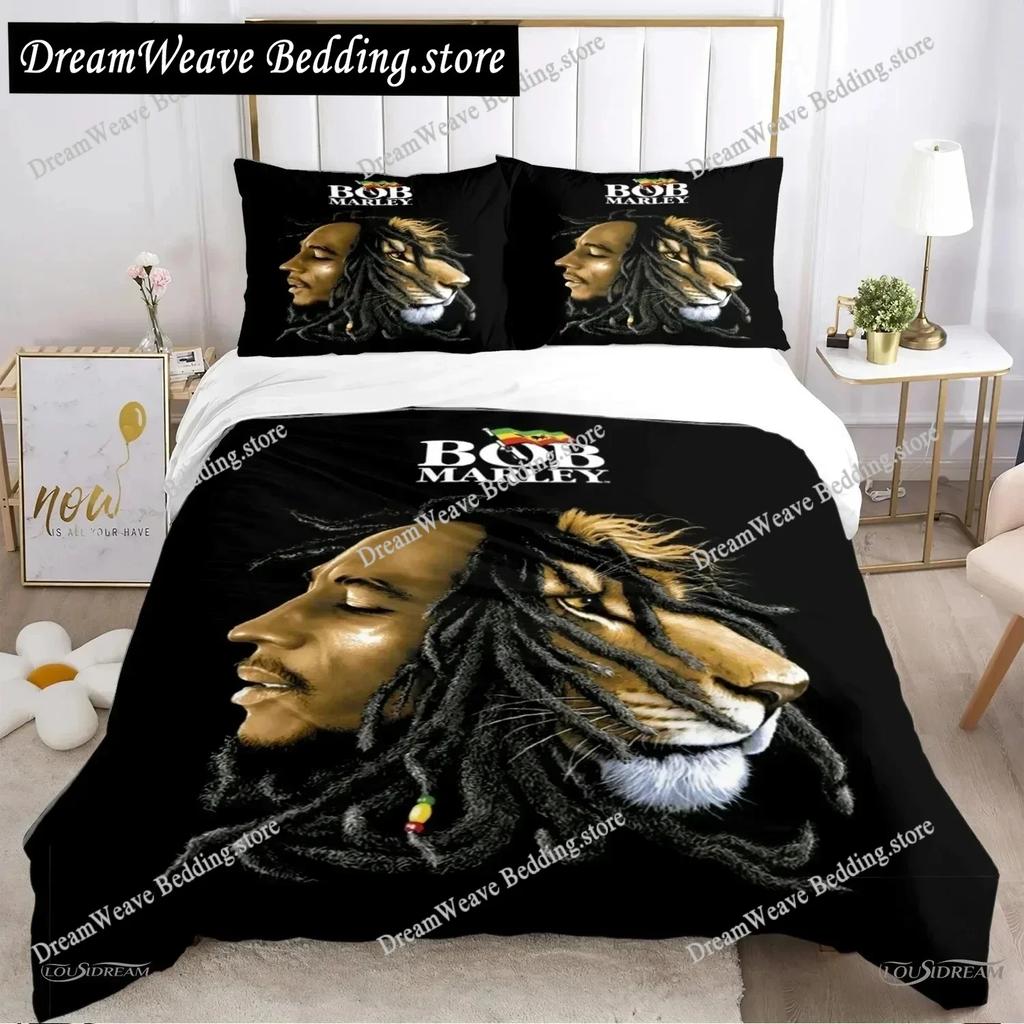 Bob Marley Musik Bettwäsche Set Bettbezug 3D Bettwäsche Mode Design Dekoration King Bettbezug Set Doppelbett Set Bettwäsche Sets