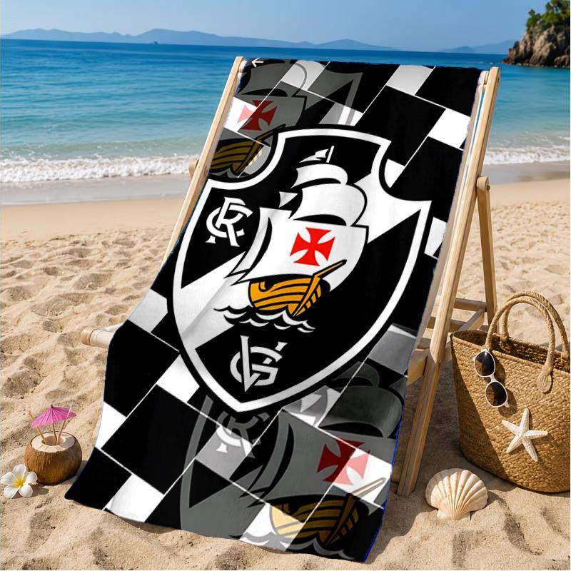 Football Club Emblem Beach Towel, Microfiber Beach Towel, Perfect For Pool, Beach, Travel, Home Decor Beach Party Fan gifts