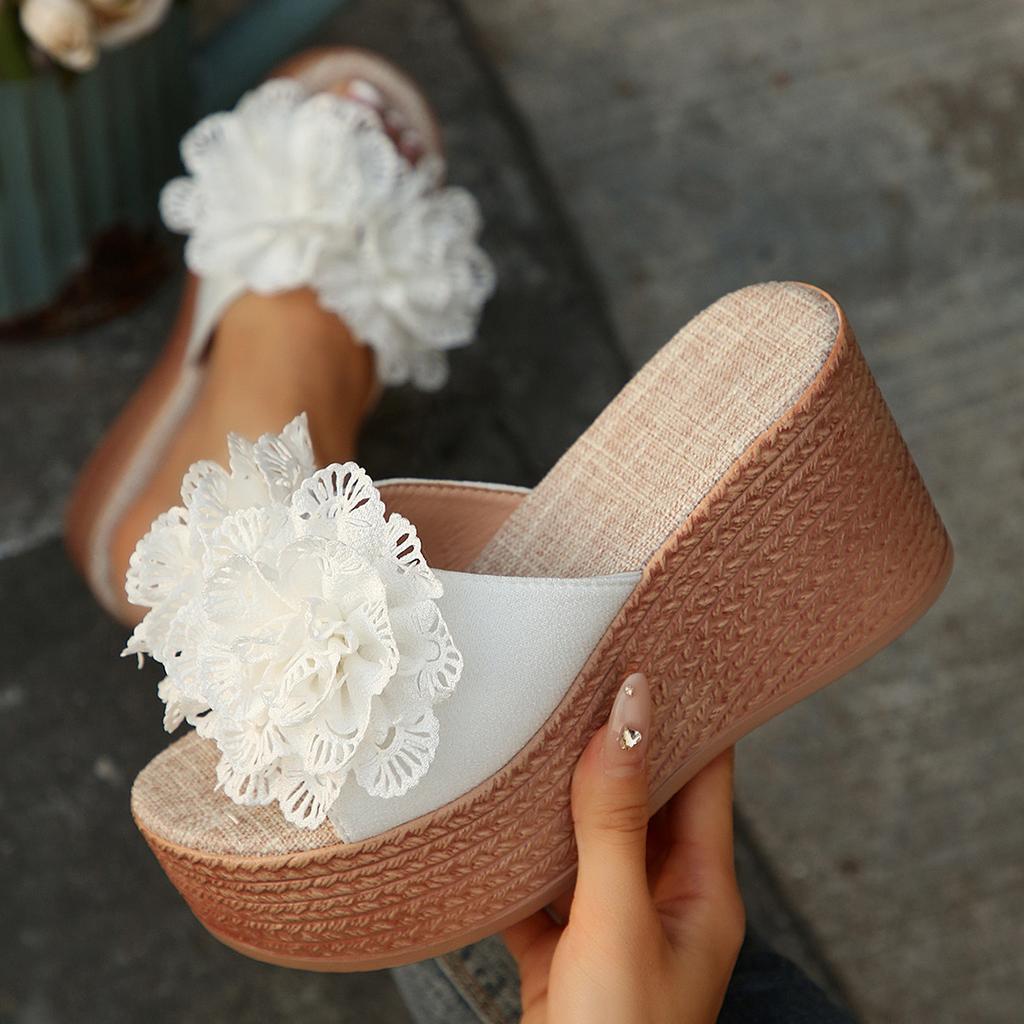 Summer 2026 Fashion Women Slip On Platform Wedge Peep Toe Plus Size Shoes for Women 36-43 Non-slip Sandals Casual Women Slippers