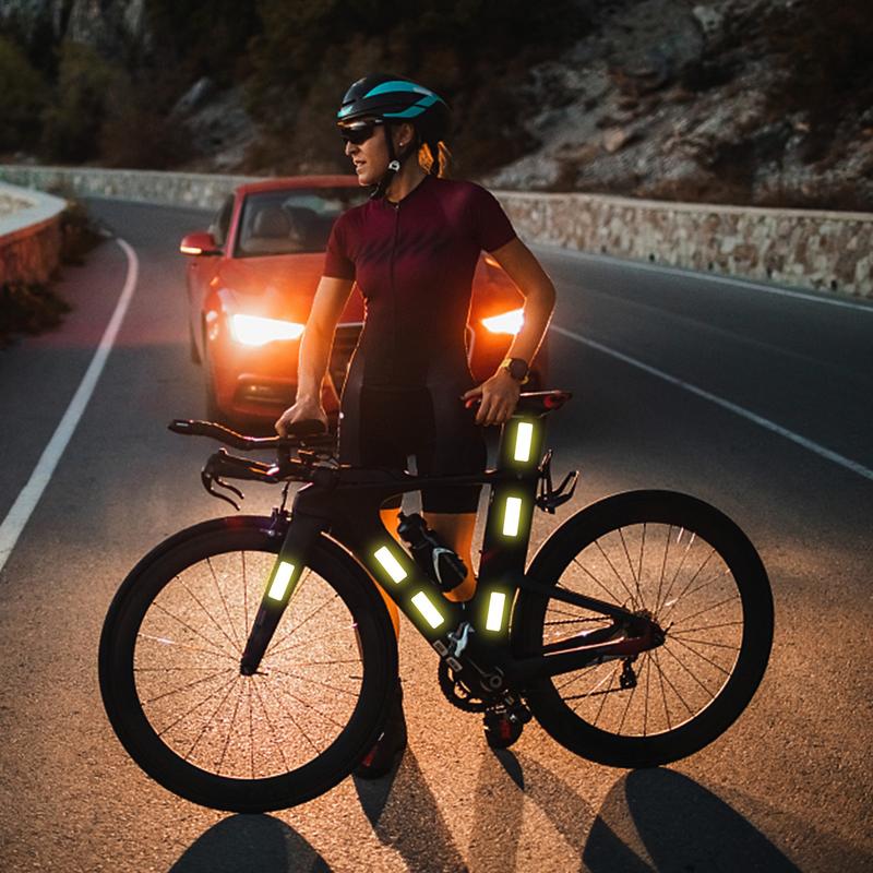 Bicycle Reflector Stickers Warning Reflective Stickers 50pcs Conspicuity Water Resistant Easy To Use Universal Reflective Tape
