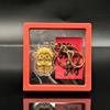 Gold Foil Zodiac Goat Pendant With Auspicious Blessing Cute Design For Keychain Phone Hanging New Year Gifts