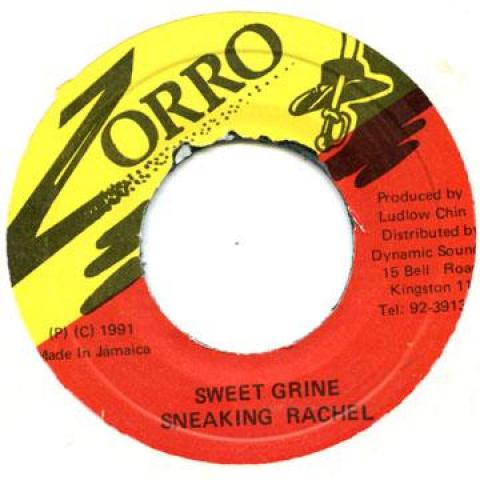 

7inch Record SNEAKING RACHEL - Sweet Grine Zorro 1991 Jamaica Reggae, Ska & Dub
