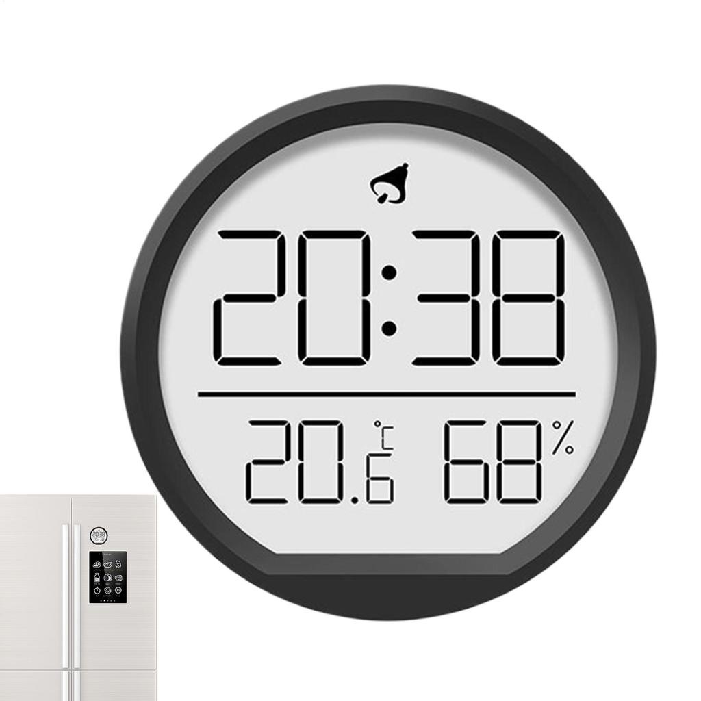 New LCD Digital Alarm Clock Screen Ultra Thin Temperature Hygrometer Design Magnetic Desk Wall Decoration Clocks