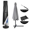 Parasol Cover Waterproof Straight Parasol Protective Cover with Telescopic Pole and Zipper Fit for Large Umbrella Patio Parasol