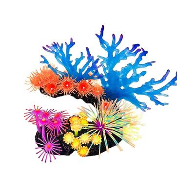 Lebensechte Korallen Algen Aquarien Dekoration Fischtanks Unterwasser Ornament Landschaftsgestaltung Korallen Sicherheitsdekorationen für Fischtanks