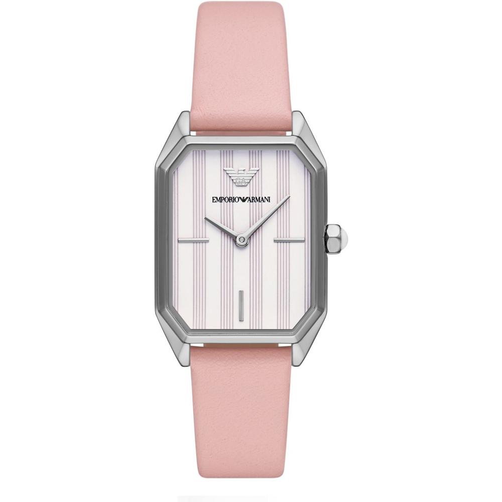 Emporio Armani Gioia White Pink Leather Ladies Quartz Watch AR11207 белый