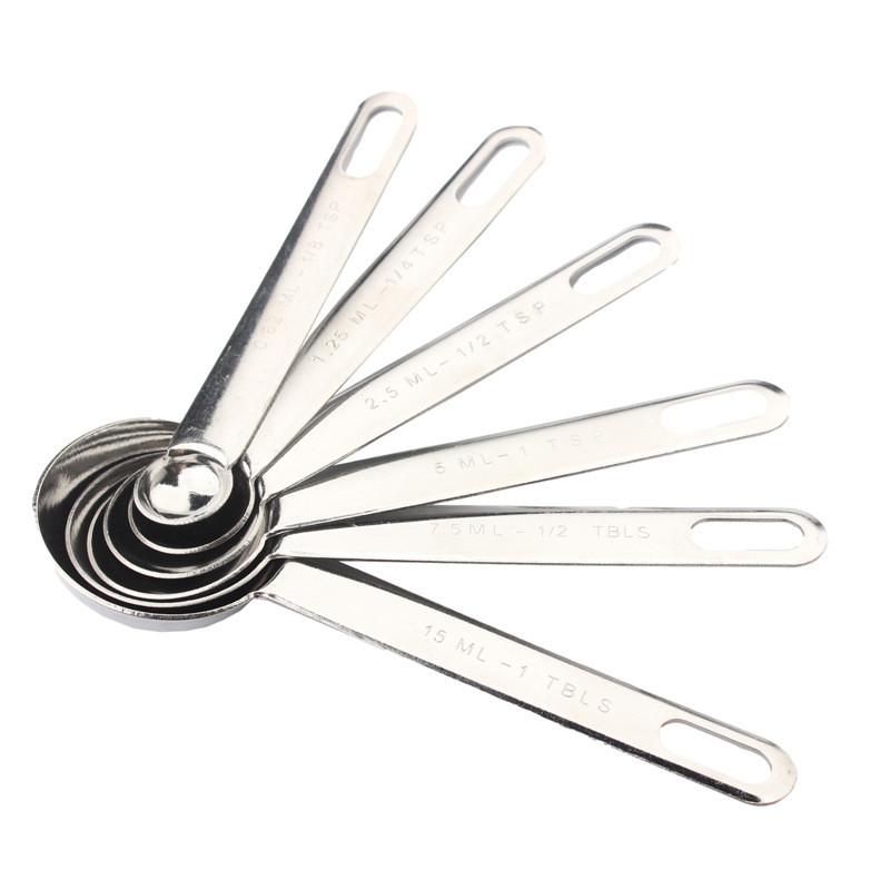 Modern Stainless Steel Measuring Spoon Set For Baking And Coffee With Clear Measurements