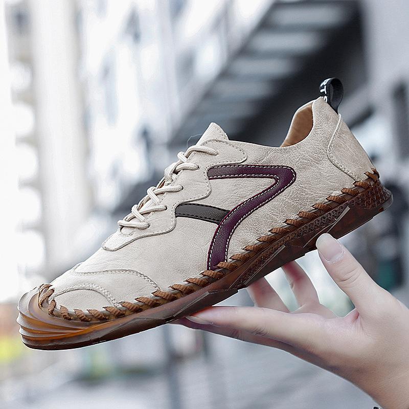 

Высококачественная кожаная обувь, мужская повседневная обувь Doudou, обувь на подошве из говяжьих сухожилий 38