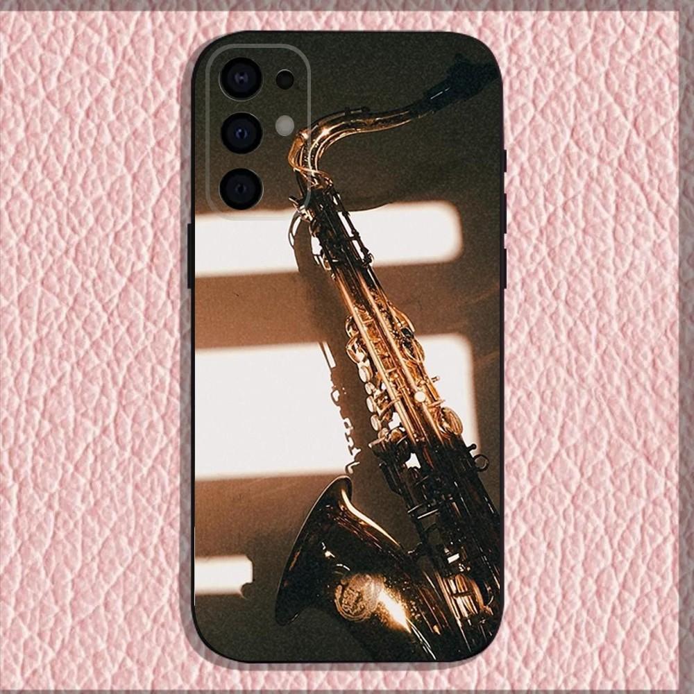 Saxophone Music Phone Case For Samsung S25,S24,S21,S22,S23,S30,Ultra,S20,Plus,Fe,Lite,Note,10,9,5G Black Cover