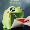 Large Opening Frog Toilet Paper Holder Dust-proof Big Mouth Creative Paper Towel Box 3D Printed Space Saving