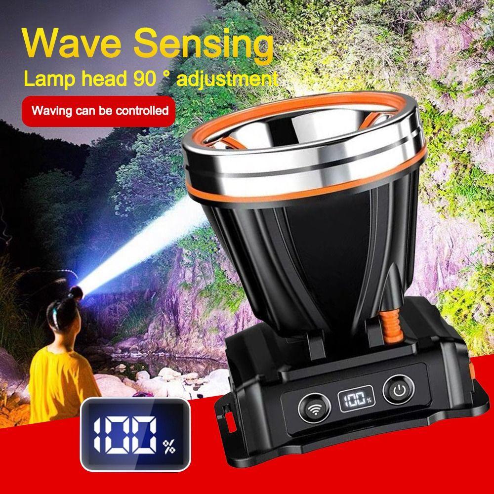 New Super Bright Induction Headlamp Powerful Rechargeable Motion Sensor Head Lamp Adjustable Smart Waterproof Head Flashlight