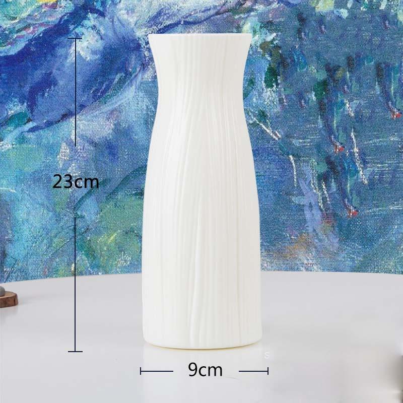 Multi-style Origami Plastic Vase White Imitation Ceramic Flower Pot Flower Basket Flower Vase Decoration Home Nordic Decoration